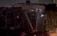 Пожарные Костаная дежурили ночью около горевшего аквапарка «Осьминог»